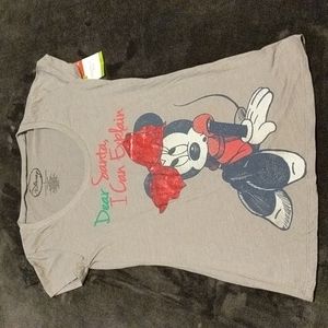 Disney Minnie Mouse "Dear Santa, I Can Explain" Short Sleeve Graphic Tee